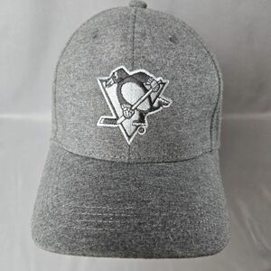 Pittsburgh Penguins NHL Hockey PPG Gray Embroidered Adjustable Baseball Hat Cap